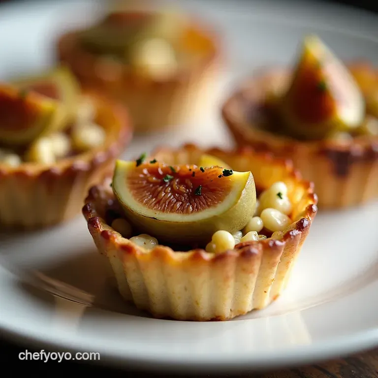 Roasted Fig and Gorgonzola Tartlets with HoneyBalsamic Glaze