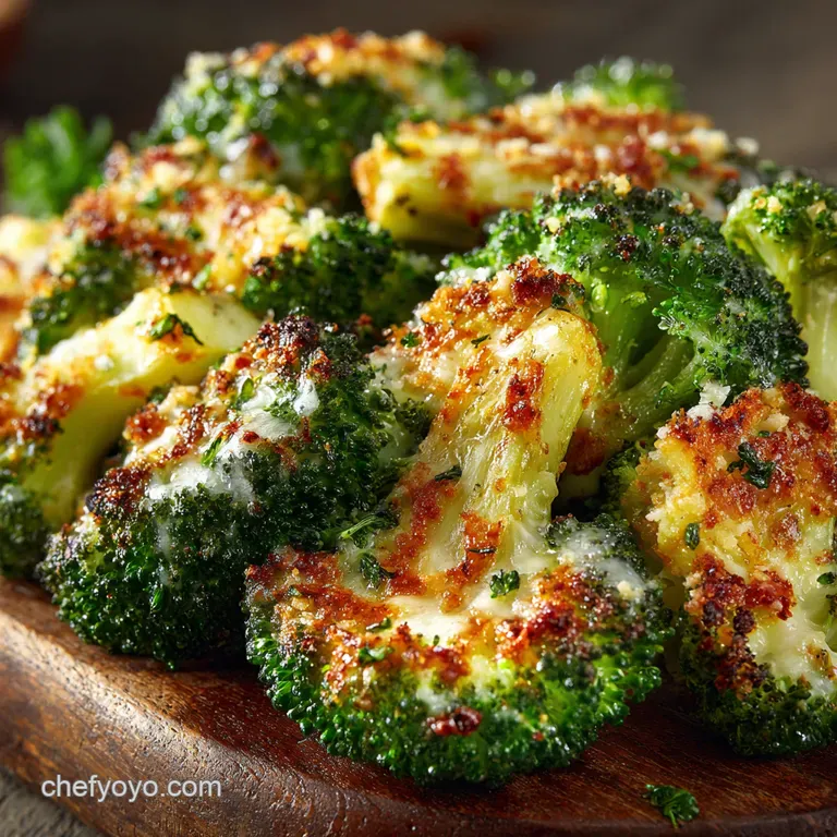 Roasted Garlic Parmesan Broccoli presentation
