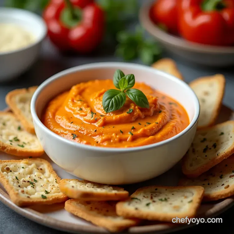 Roasted Red Pepper and Feta Party Dip