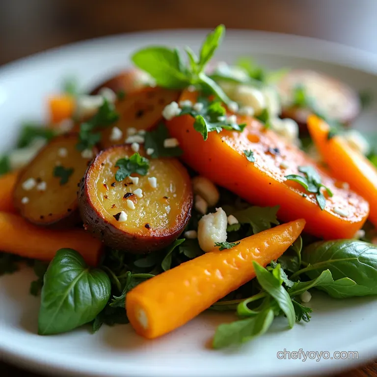 Roasted Root Vegetable Citrus Winter Salad