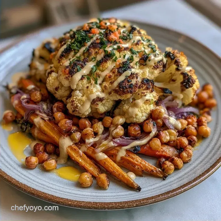 Roasted Veggie Bowl: Golden Tahini Sauce
