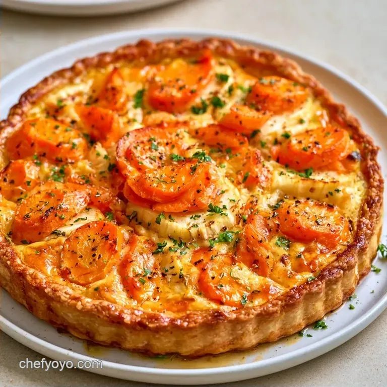 Shattering-Crust Rustic Fall Root Vegetable Tart