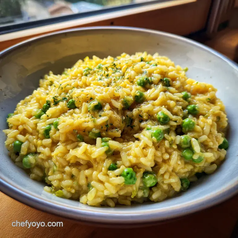 Saffron Pea and Lemon Risotto The Managed Method presentation