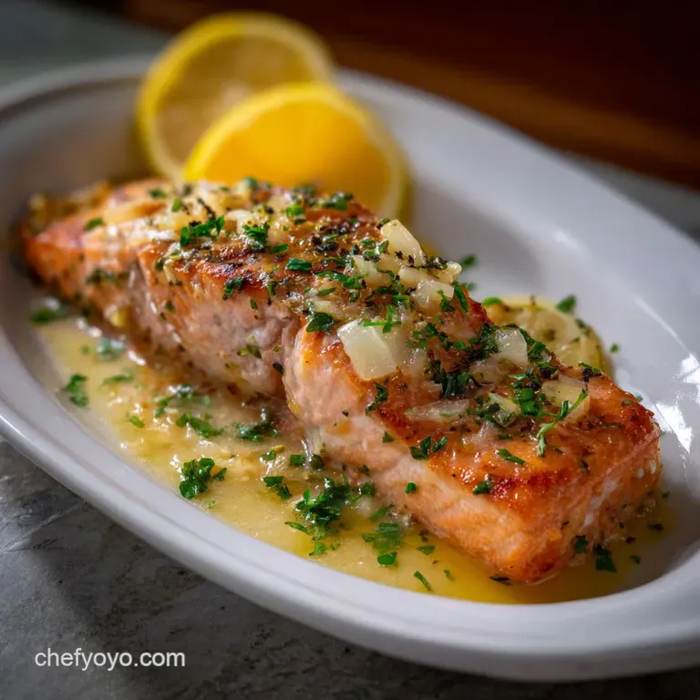 Baked Salmon at 350 with Lemon and Garlic