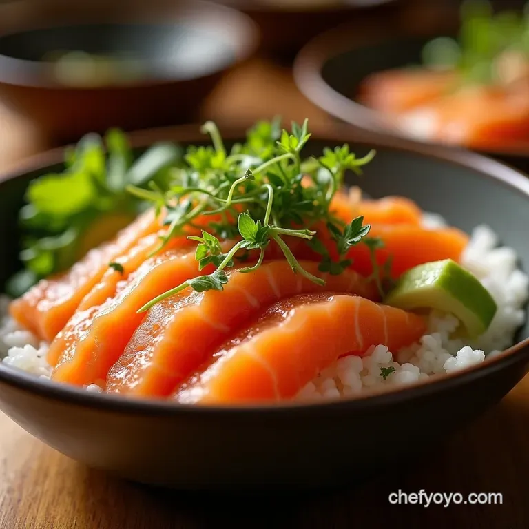Chirashi Kickstart The Ultimate Customizable Salmon Avocado Sushi Rice Bowl presentation