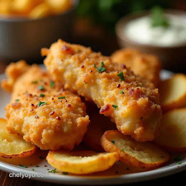 Air Fryer Salt Pepper Chicken Fakeaway Chips presentation