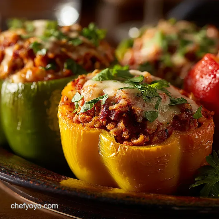Santa Fe Turkey Stuffed Peppers: the Best Southwestern Weeknight Meal presentation