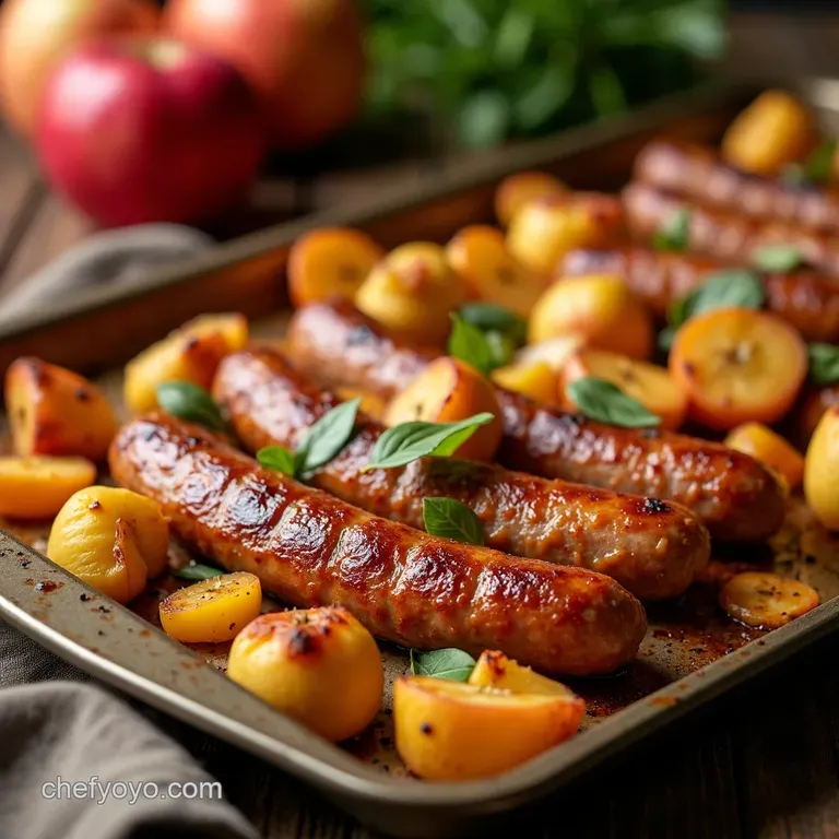 Sausage Apple Sheet Pan Dinner presentation