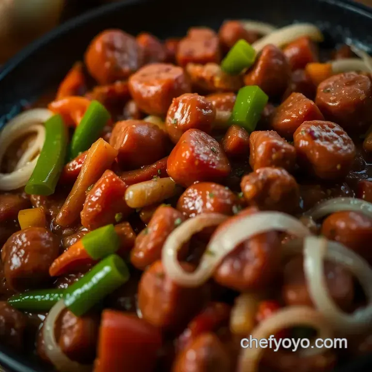 Sausage Pepper and Onion Skillet presentation