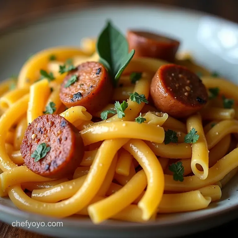 The Golden Harvest Pasta Sage Sausage Butternut Swirl