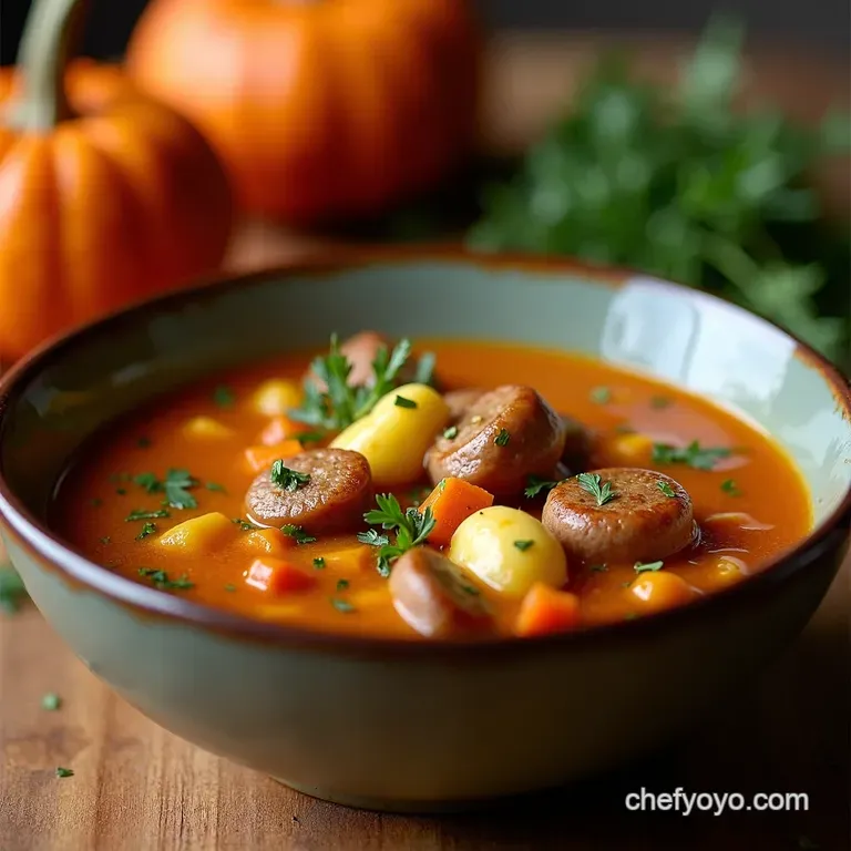The Bramble Thyme Autumn Sausage Tortellini Soup a Cozy Harvest Bowl presentation