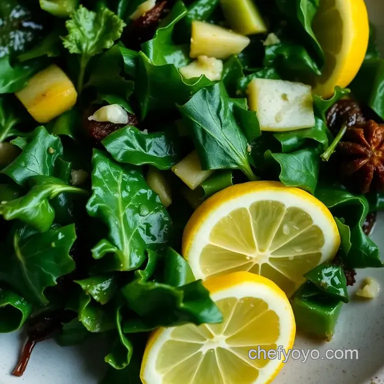 Saut&eacute;ed Mangold Chard with Garlic and Lemon presentation