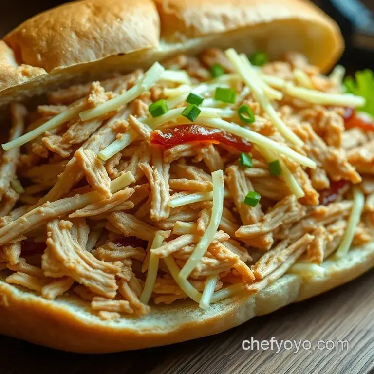 Savory Shredded Chicken Sandwiches with Tangy Slaw