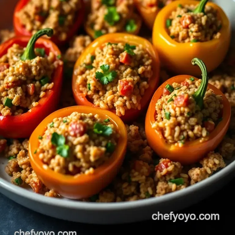 Savory Stuffed Mini Peppers presentation