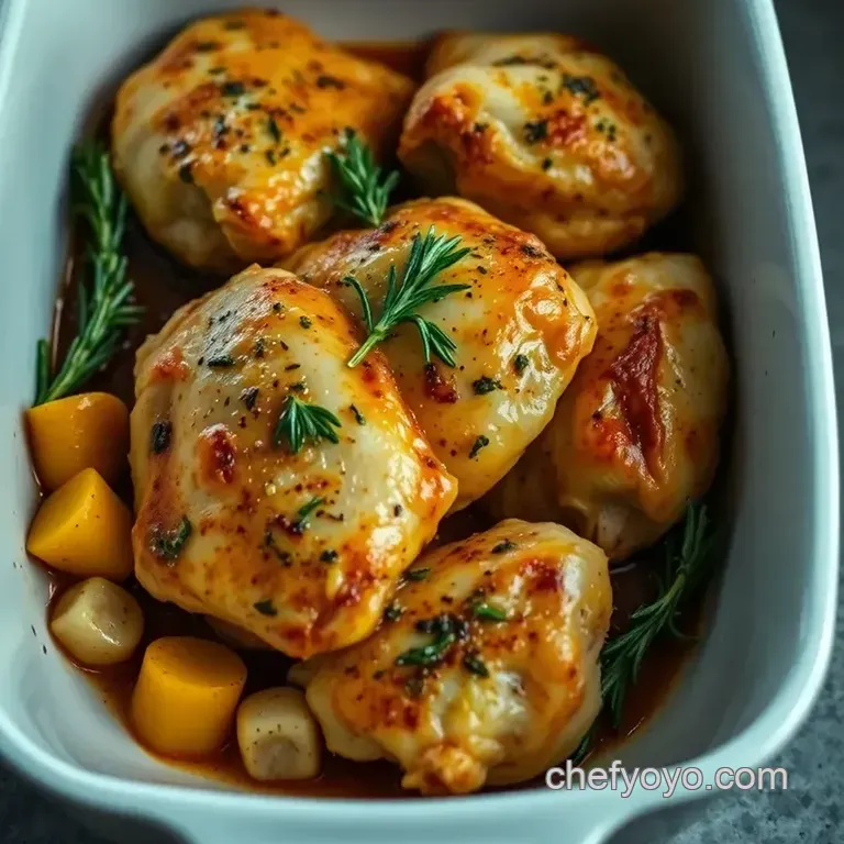 Savoury Herb and Garlic Oven-Baked Chicken presentation