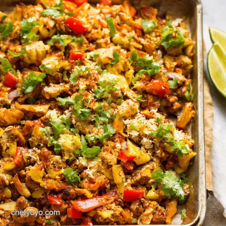 Sheet Pan Chicken Fajita Bowls presentation