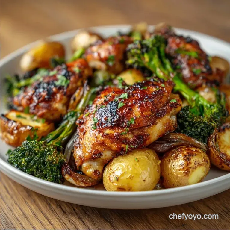 Sheet Pan Chicken Thighs and Veggies: Golden and Juicy
