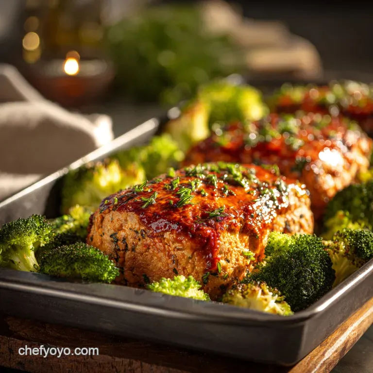 Sheet Pan Turkey Meatloaf and Broccoli: the Easiest Weeknight Dinner Solution presentation