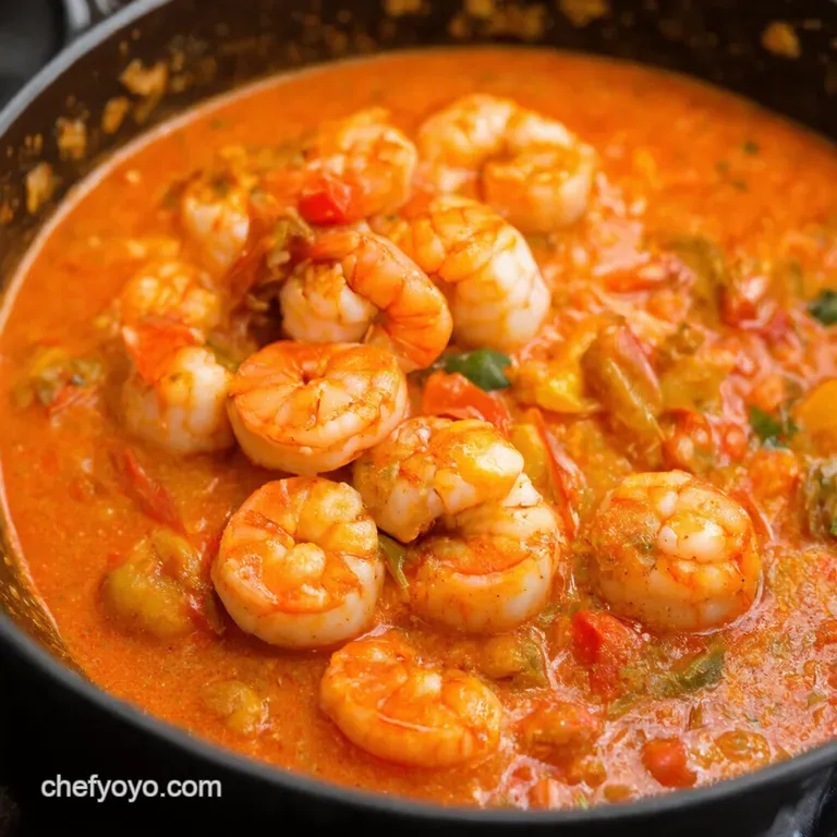 Shrimp &Eacute;touff&eacute;e Smothered in Cajun Flavor presentation