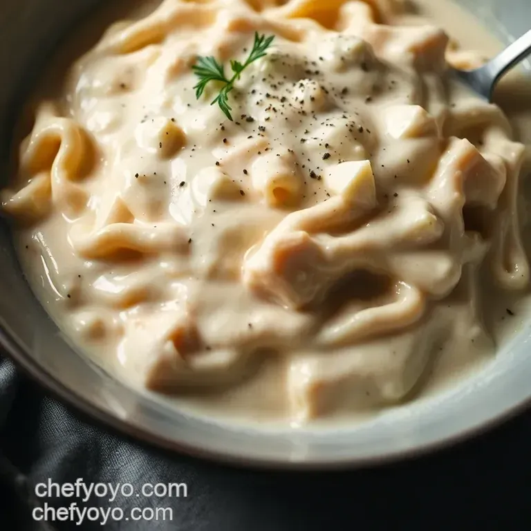 Silky Cream Cheese Alfredo Sauce presentation