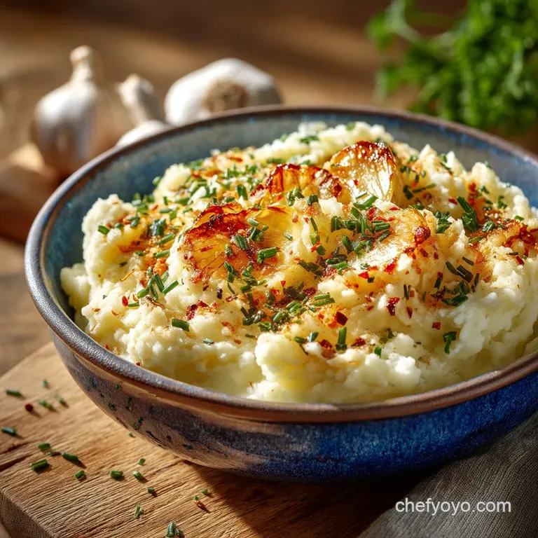 Silky Garlic Mashed Potatoes The Infused Cream Method presentation