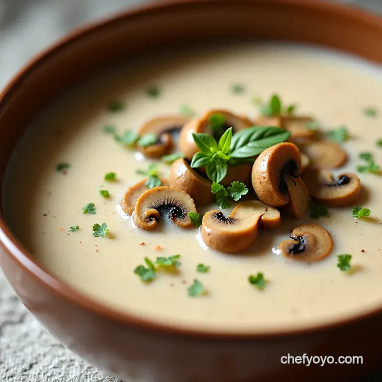 Silky Smooth Cream of Mushroom Soup Fit for a King or at least a Queen