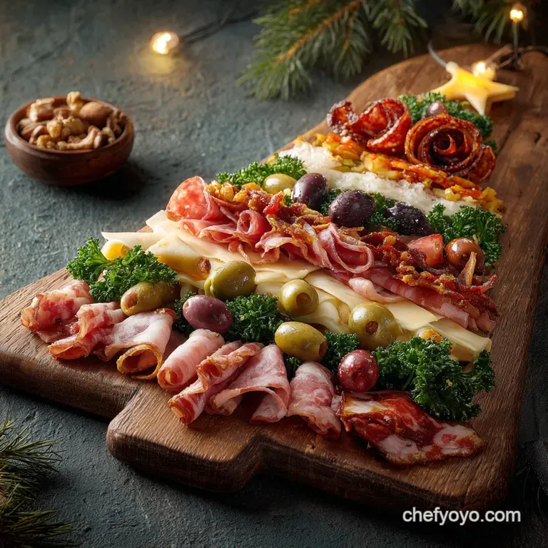 Christmas Tree Shaped Charcuterie Board: The Ultimate Easy Holiday Appetizer