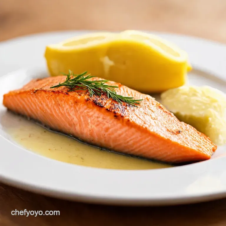 Simple Grilled Salmon with LemonDill Butter presentation
