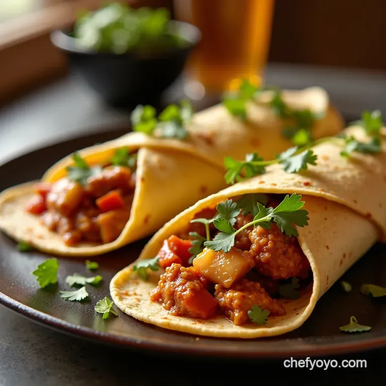 Sizzling Chicken Fajita Wraps with Cilantrolime Crema Fiesta Sides presentation
