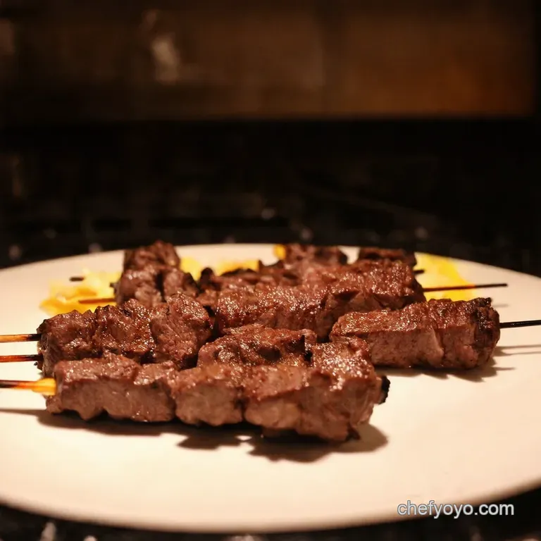 Sizzling Mediterranean Beef Kabobs presentation