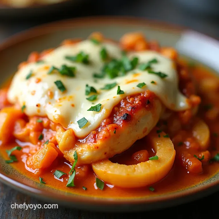 Slow Cooker Cheesy Chicken Parmesan Casserole
