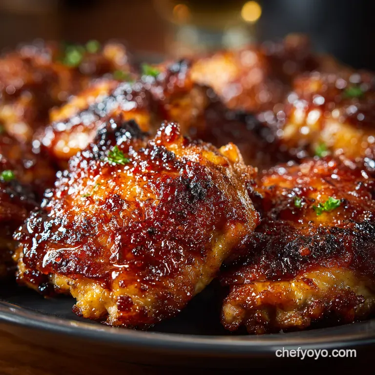 Slow Cooker Honey Garlic Chicken Thighs presentation
