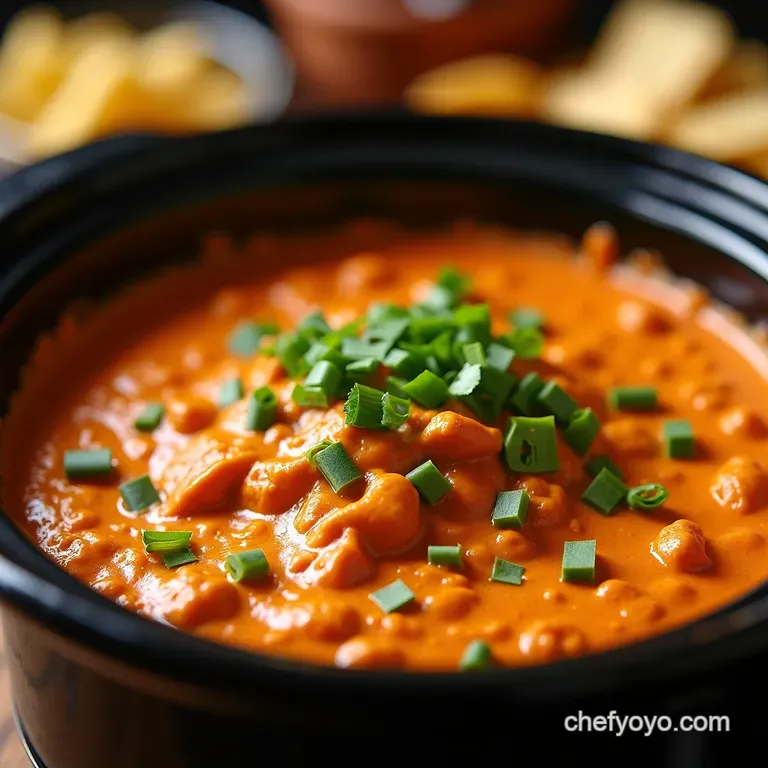 The Pubstyle Perfection Ultimate Slowcooker Smoky Buffalo Chicken Dip presentation