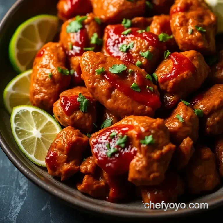 Smoky Chipotle Chicken with Lime and Cilantro presentation