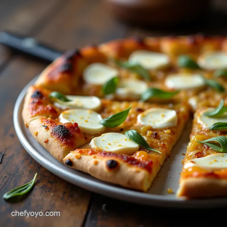 The Phantom Feast Smoky White Pizza with Caramelized Leeks and Smoked Mozzarella