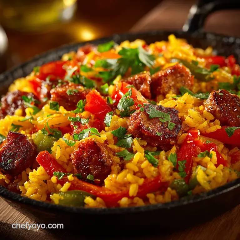 Smoky Paprika Vegan Paella presentation