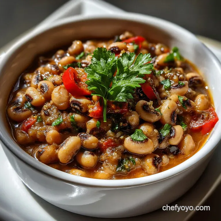 Black Eyed Peas: Smoky Southern Comfort Stew presentation