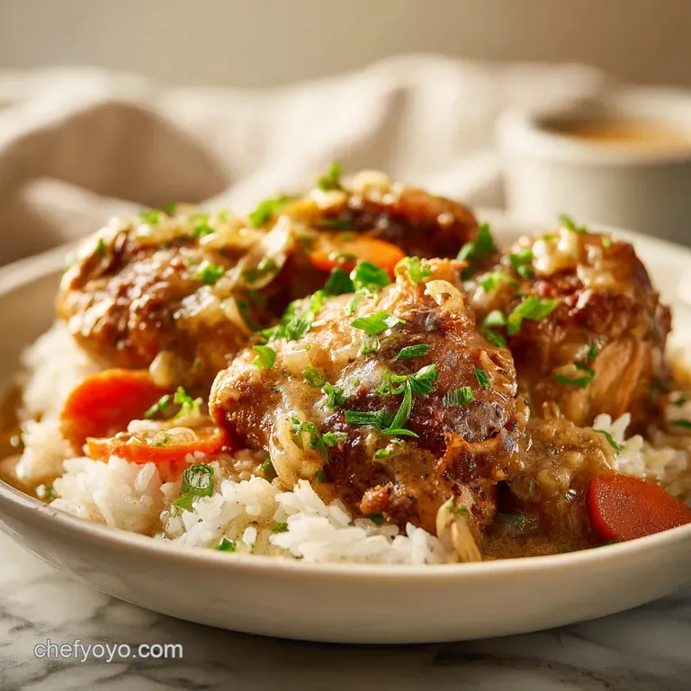 Smothered Chicken and Rice: Velvety Gravy