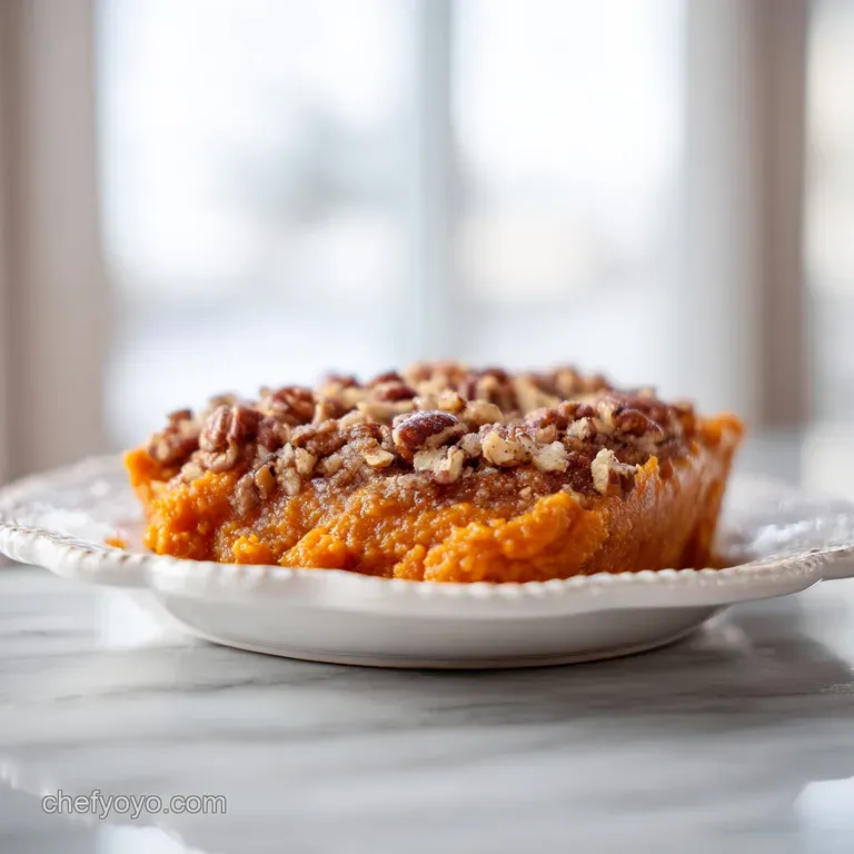 Southern Sweet Potato Casserole with Pecan Topping
