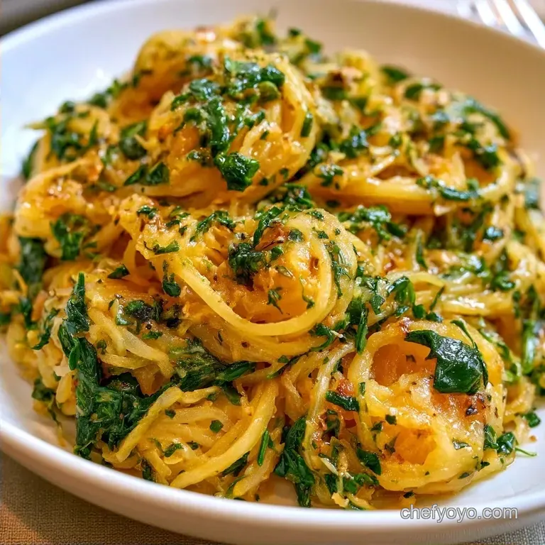 Quick-Roasted Spaghetti Squash Spinach Dinner