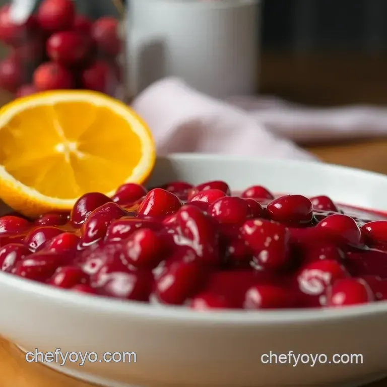 Sparkling Cranberry Sauce with Orange and Ginger presentation