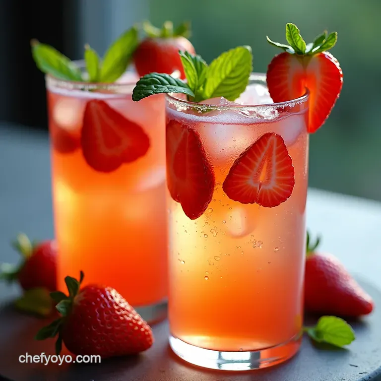 Sparkling Strawberry Basil Gin Smash