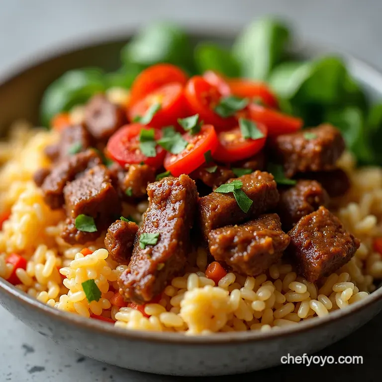Speedy Beef Bell Pepper Rice Bowls