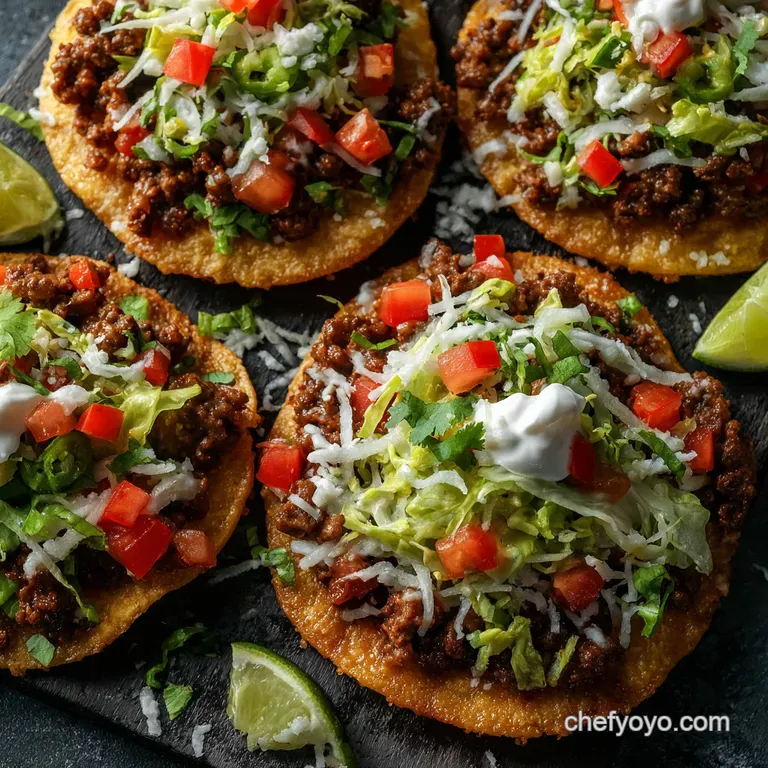 Crunchy Comfort Speedy Ground Beef Tostadas A Weeknight Fiesta