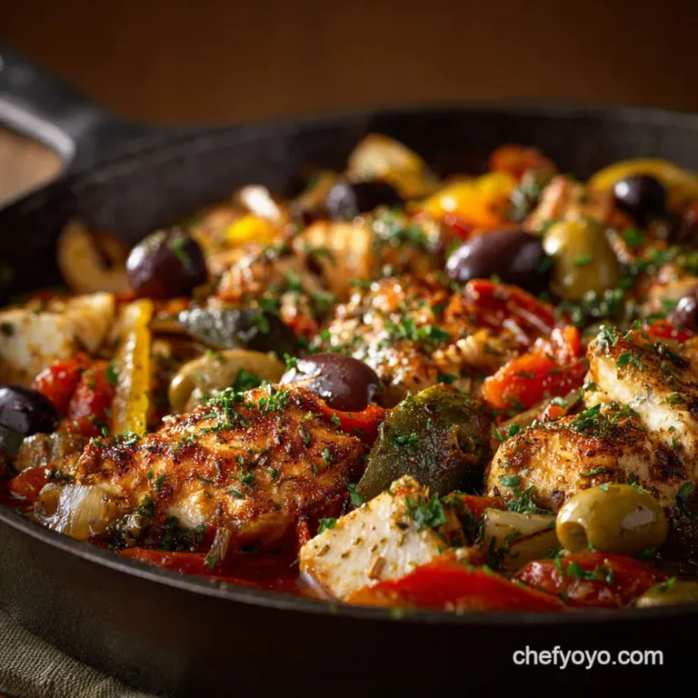 Turkey and Vegetable Skillet Easy OnePot Mediterranean Dinner