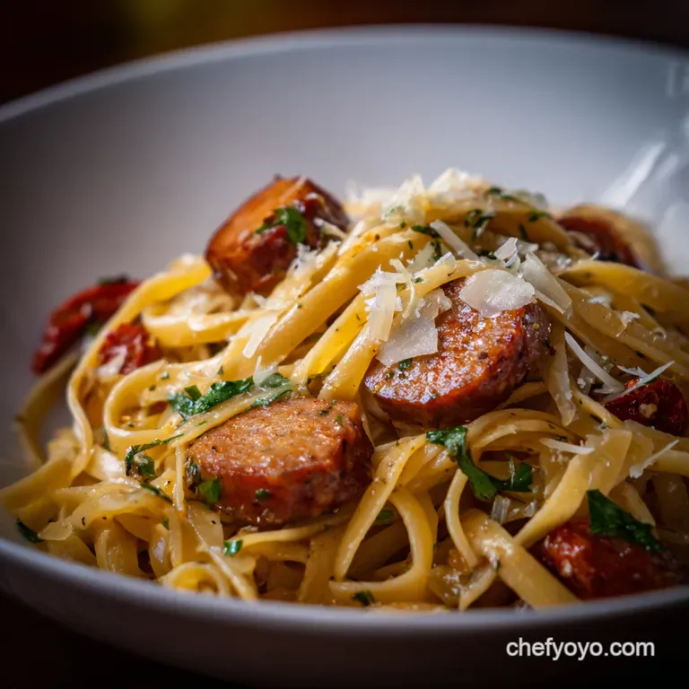 Speedy Sausage Tomato Pasta