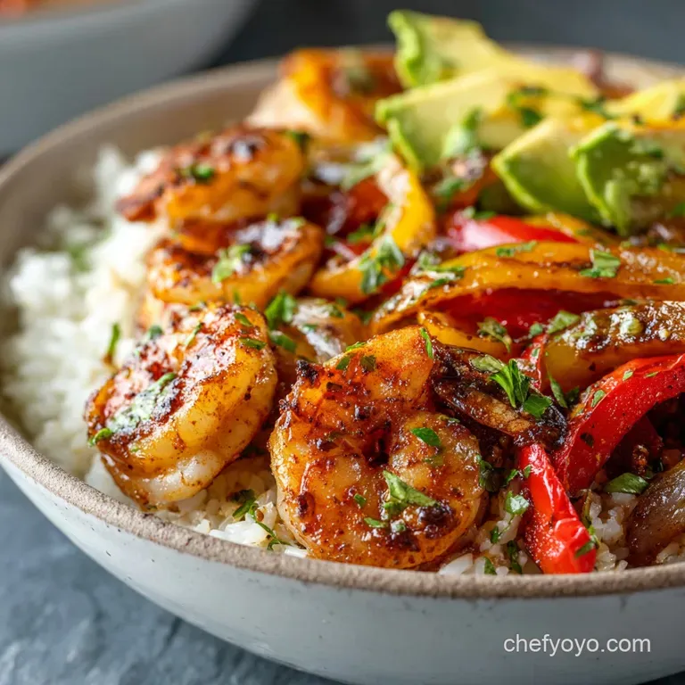 Shrimp Fajita Bowls: Sizzling Flavor for Busy Weeknights presentation