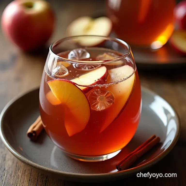 Spiced Apple Cranberry Autumn Sangria a Taste of Falling Leaves presentation