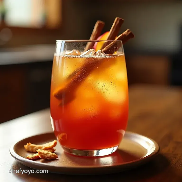 Spiced Apple Cranberry Autumn Sangria presentation