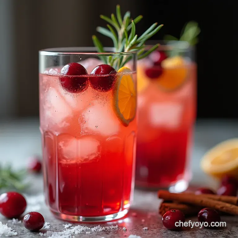 Spiced Cranberry Gin Fizz